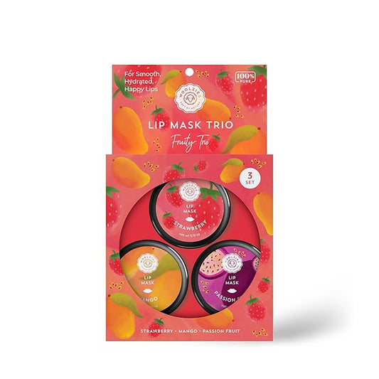Overnight Lip Sleeping Masks Trio - Set of 3 All Natural Hydrating Lip Treatment - Overnight Repair for Soft, Smooth, Hydrated Lips (3 Pack, Fruity Trio)-VivaGrace Women