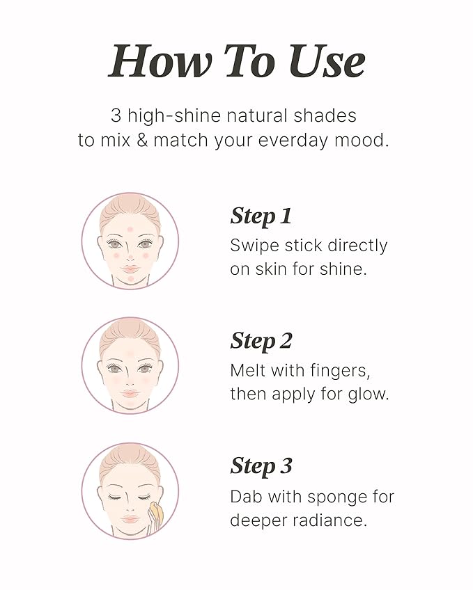 Glint Stick Highlighter (Dewy Moon, 0.24oz) - Multi-Use Illuminator Stick by LG Beauty. Creamy & Blendable Color.-VivaGrace Women