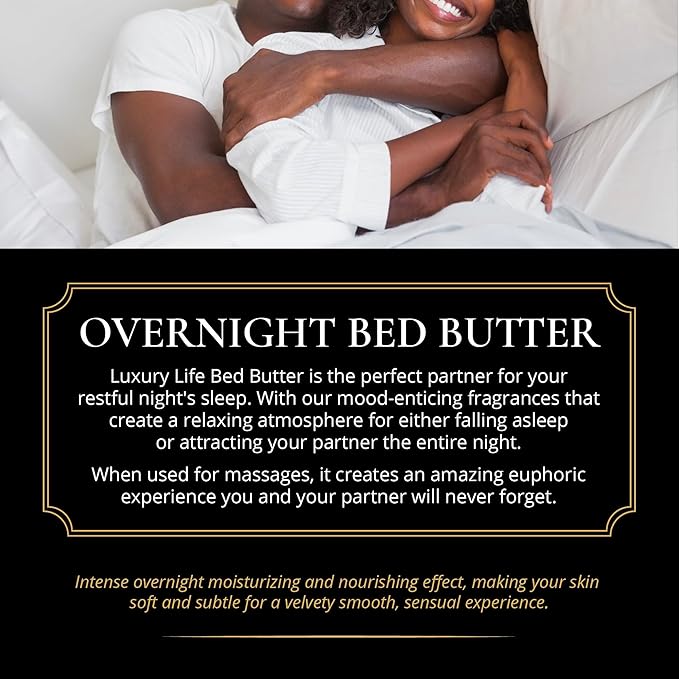 LUXURY LIFE Bed Butter - Scented, Luxurious Body Butter With All-Natural Hyaluronic Acid For Soft, Glowing, Hydrated Skin - For Men & Women - For All Skin Types - Warm Compliments Scent, 5 oz-VivaGrace Women