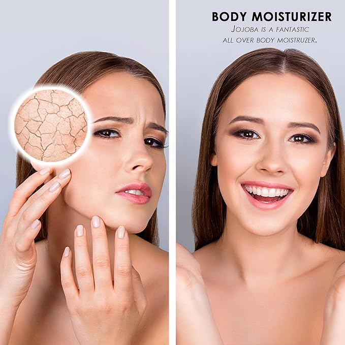 Soapeauty Golden Jojoba Oil | 100% Pure & Natural | Unrefined, Cold Pressed, Hexane Free | Moisturizing Oil for Skin, Face, Hair & Nails | 8 fl oz-VivaGrace Women