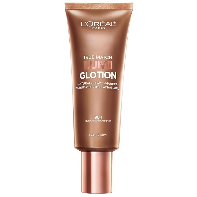 L'Oreal Paris Makeup True Match Lumi Glotion, Natural Glow Enhancer, Illuminator Highlighter, Bronzing Drops For a Sun-Kissed Glow, 904 Deep-VivaGrace Women