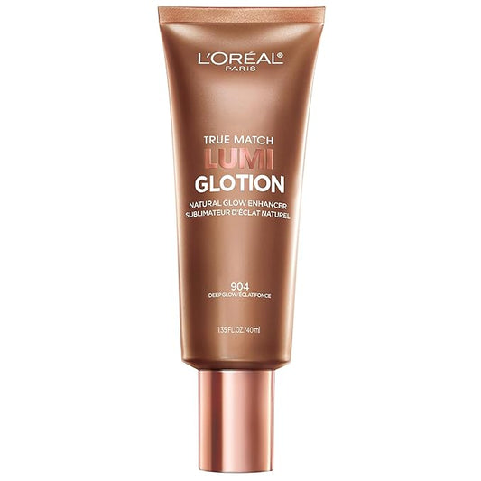 L'Oreal Paris Makeup True Match Lumi Glotion, Natural Glow Enhancer, Illuminator Highlighter, Bronzing Drops For a Sun-Kissed Glow, 904 Deep-VivaGrace Women