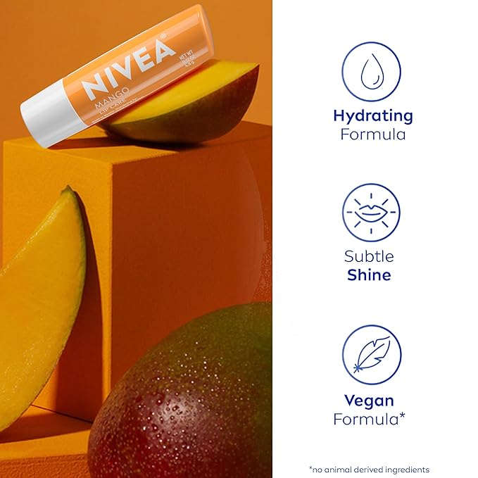 NIVEA Mango Lip Care, 0.17 oz, Pack of 4-VivaGrace Women
