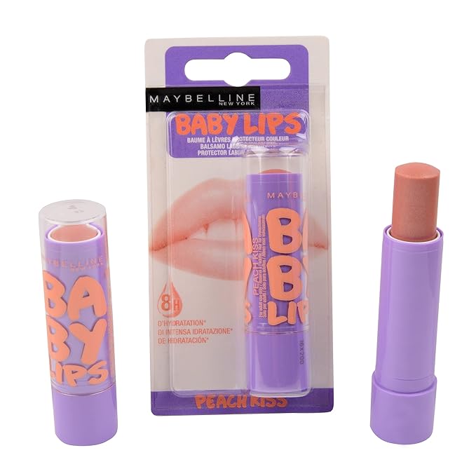 Maybelline Baby Lips Moisturizing Lip Balm SPF 20, Peach Kiss 0.15 oz (Pack of 2)-VivaGrace Women