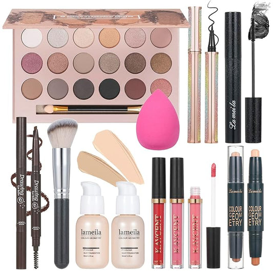 Makeup Kits Makeup Sets for Teens Women Teenagers Makeup Kit for Women Full Kit Make up Set Girls Gift Eyeshadow Foundation Makeup Kits for Teens Girls Ages-VivaGrace Women