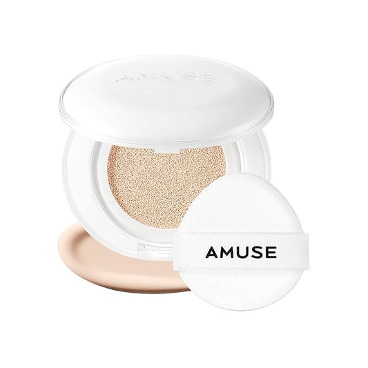Amuse SEOUL Ceramic Skin Perfector Cushion Foundation 1.5 NATURAL | Long-lasting, Lightweight, Semi-matte, Flawless Coverage, Hypoallergenic, Vegan, Korean Beauty (15g / 0.52oz.) oz.)-VivaGrace Women