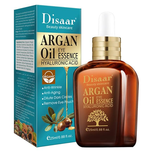 Argan Oil Eye Essence Hyaluronic Acid Anti-Wrinkle Anti-Aging Remove Eyes Pouch 25ml/0.88fl.oz-VivaGrace Women