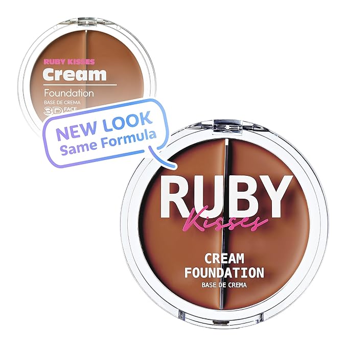 Ruby Kisses 3D Face Creator Cream Foundation & Concealer, 12 Hours Long Lasting, Medium to Full Coverage, Non-Greasy, Ideal for Makeup & Contour Palette (Level 14)-VivaGrace Women