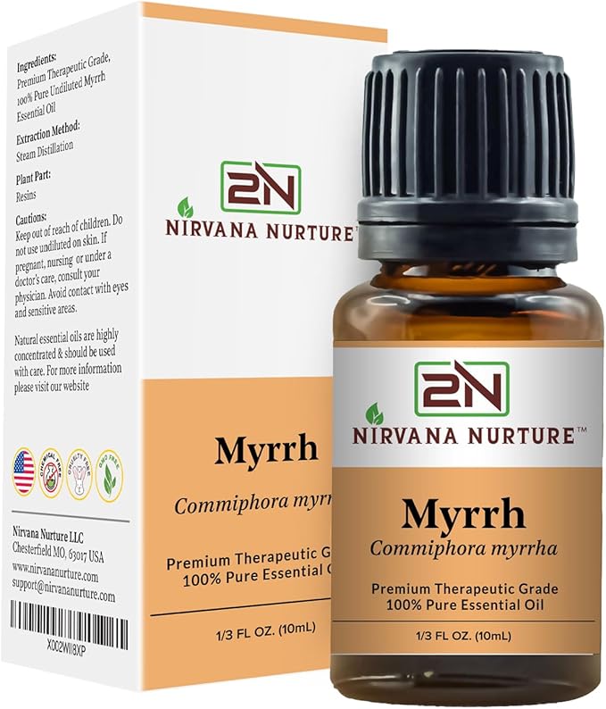 Myrrh Essential Oil 100% Pure Premium Therapeutic Grade, Undiluted - Aromatherapy Diffuser for Calm and Relaxation, Skin Care, Hair Care-VivaGrace Women