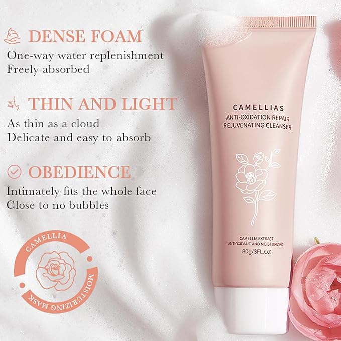 Camellia Extract Skin Care Sets, Skin Care Gift Set for Women Girls, Face Skin Care Routine Kit for Women, 5Pcs Skin Care Products Set with Cleanser,Mask, Face Serum-VivaGrace Women