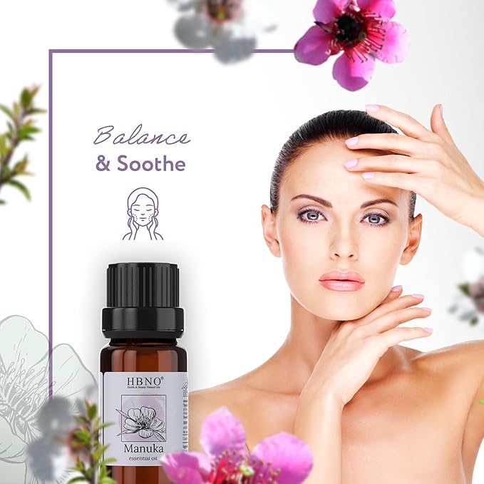 HBNO Manuka Essential Oil - 1/3 oz (10 ml) Travel Size - Natural Manuka Oil - Perfect for Cleaning, Aromatherapy, DIY, Soap and Diffuser-VivaGrace Women