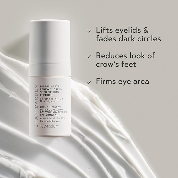 SHANI DARDEN Intensive Eye Renewal Cream, Hydrating Under Eye Cream for Dark Circles, Fine Lines, Wrinkles & Crows Feet with Niacinamide, Shea Butter & Ceramide, Crease-Free & Makeup-Ready, 0.50 fl oz-VivaGrace Women