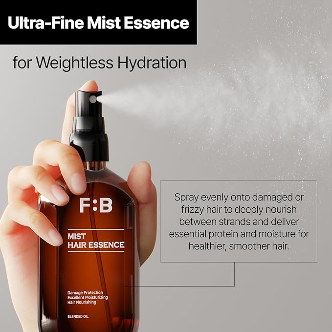 [Forbeaut] Mist Hair Essence – Lightweight Leave-In Treatment Spray for Damaged Hair, Daily Use, Silky Protein Care for Shine & Elasticity, Salon-Like Finish, Woody Citrus Scent, 100ml / 3.7 fl.oz-VivaGrace Women