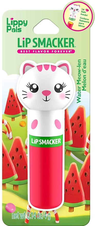 Lip Smacker Lippy Pals Kitten, Flavored Moisturizing & Smoothing Soft Shine Lip Balm, Hydrating & Protecting Fun Tasty Flavors, Cruelty-Free & Vegan - Kitten Water-Meow-lon-VivaGrace Women