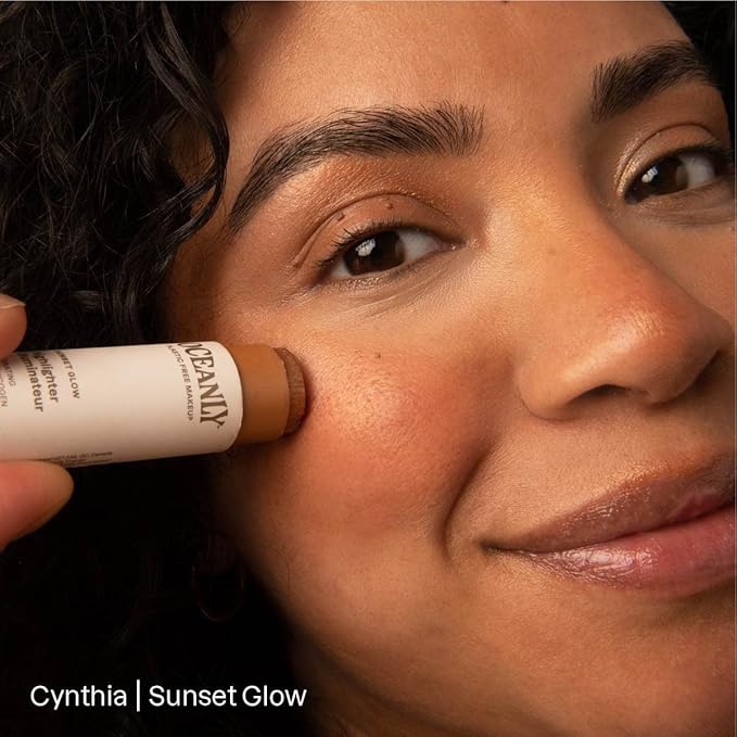 ATTITUDE Oceanly Lightweight Highlighter Stick, Titanium Dioxide-Free, EWG Verified, Plastic-Free, Vegan & Cruelty-free Makeup, Sunset Glow, 0.3 Ounces-VivaGrace Women
