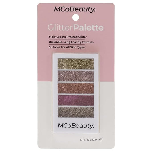 MCoBeauty Glitter Palette - Add A Touch Of Sparkle To Your Eyes - With 5 Different Wearable Shades - Flexible Formula Blends Easily - Can Be Worn Alone Or On Top Of Eyeshadow - 1 Pc-VivaGrace Women