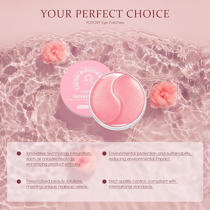 Under Eye Patches Masks - for Dark Circles, Puffiness, Eye bags,and Fine Lines Smoothing Skin Care Treatment with Collagen and Hyaluronic Acid for Women and Men, (60 Pcs) Pink-VivaGrace Women