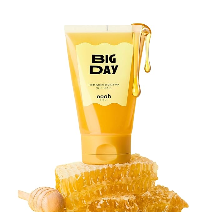 BIG DAY Nourishing Honey Face Mask | Korean Skincare for Deep Hydration & Glow | Propolis, Bee Pollen & Ceramide for Radiance & Skin Barrier Support | 120ml 4.05fl.oz-VivaGrace Women