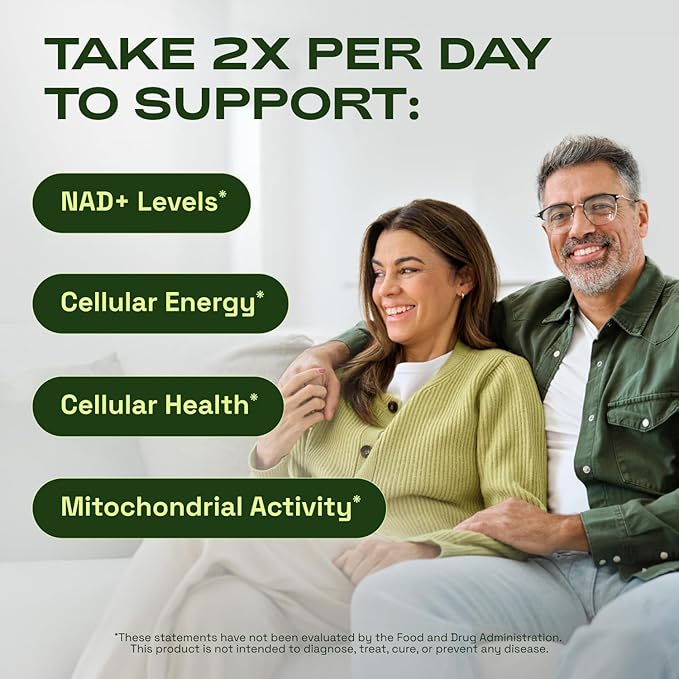 NMNH Supplement Alternative - Liposomal NAD w/Resveratrol - 60-Day Supply - High Purity NAD Supplement for Energy & Healthy Aging - 60 Capsules (2)-VivaGrace Women