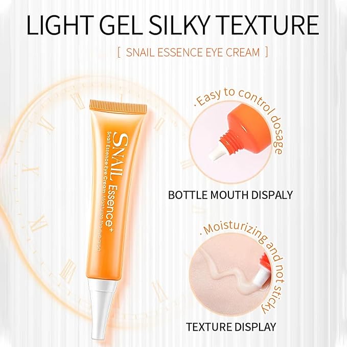 Snail Eye Cream for Dark Circles and Puffy Eyes Eye Bags Remover, Eye Cream Anti Aging, Under Eye Cream, Reduce Lines Wrinkles Puffiness and Dark Circles for All Skin Types-VivaGrace Women