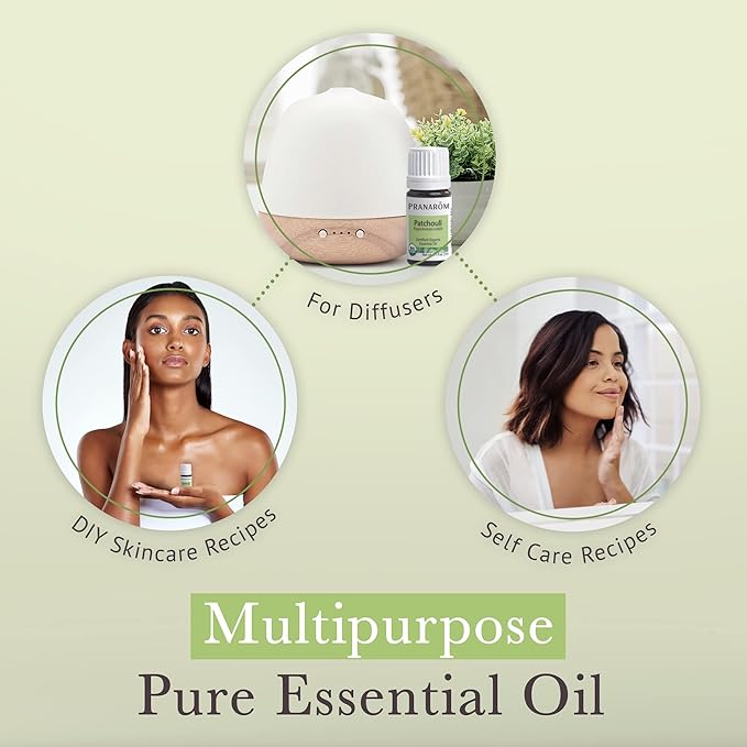 Pranarom - Patchouli Essential Oil (5ml) - 100% Pure Natural Therapeutic Grade Essential Oil for Diffusing and Perfumes | USDA and ECOCERT Certified Organic-VivaGrace Women