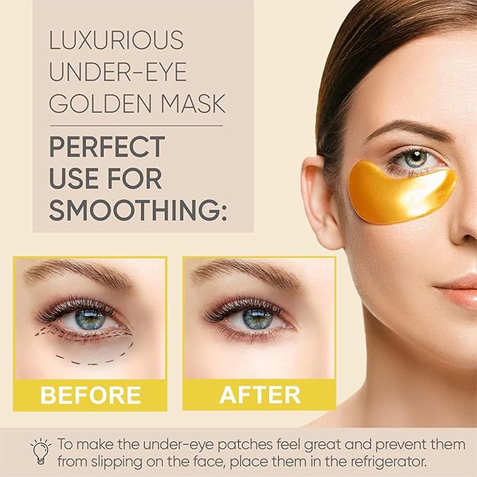 20 Pieces Lip Masks&24K Gold Gel Eye Masks,Crystal Collagen Under Eye Masks,Moisturizing Cherry Lip Patches Skin Care,Reducing Fine Lines & Dark Circle for Puffy Eyes,Birthday for Women-VivaGrace Women