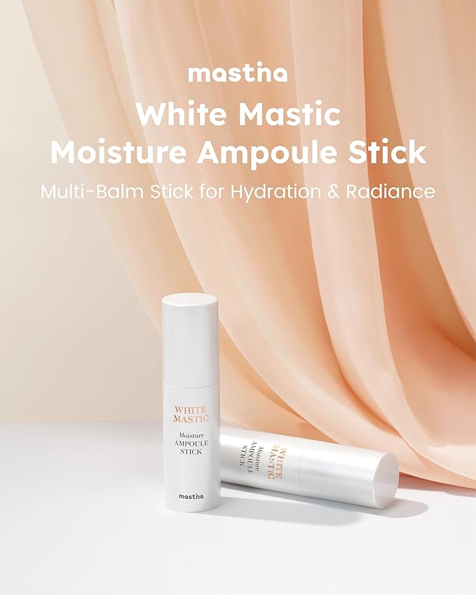 White Mastic Moisture Ampoule Stick (0.35oz) - Wrinkle Reduction, Elasticity, Moisturizing, Radiance Multi Balm. Korean Skin Care Serum Stick for Face, Lips, Eyes, Neck. Vegan T3 Collagen.-VivaGrace Women