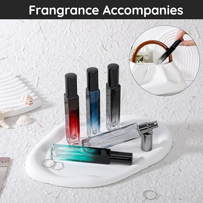 Segbeauty 0.34oz Refillable Glass Perfume Bottle,10 Pack of 10ml Perfume Container For Travel, Empty Atomizer Sprayer for Cologne Dispenser, Travel Sample Bottles Cologne Making Kit with Refill Tool-VivaGrace Women