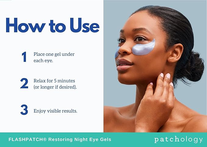 Patchology Restoring Night Eye Gels - Under Eye Patches For Dark Circles and Puffy Eyes Care - Anti Aging Under Eye Masks with Retinol - Eye Bags, Puffiness & Wrinkles Reducer (30 Pairs)-VivaGrace Women