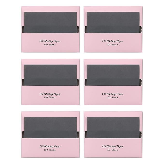 [600 Counts Refills Only] Natural Bamboo Charcoal Oil Blotting Sheets for Face with Mirror Case and Refills-VivaGrace Women
