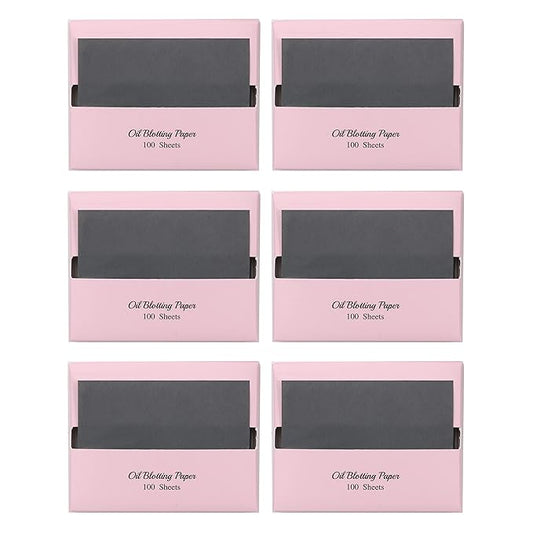 [600 Counts Refills Only] Natural Bamboo Charcoal Oil Blotting Sheets for Face with Mirror Case and Refills-VivaGrace Women