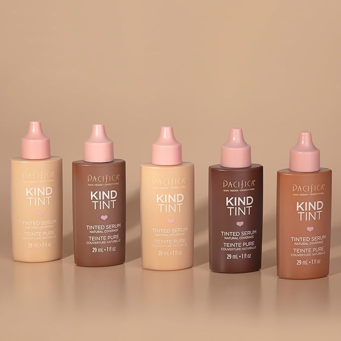Pacifica Beauty Kind Tint Tinted Serum, Skincare, Vegan Collagen, Hyaluronic Acid, Vitamin C, Niacinamide, Caffeine, Hydrating, Lightweight Foundation, Natural Dewy Skin, Shade 15, 1 fl oz (1 Count)-VivaGrace Women