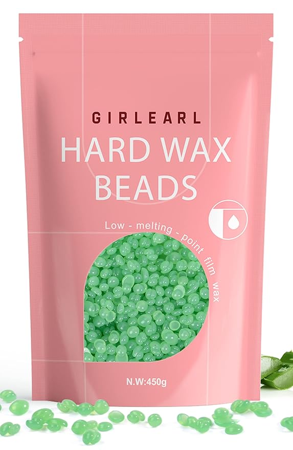 Wax Beads (1lb) for Hair Removal - Aloe Vera Formula, Perfect for Sensitive Skin, Eyebrow, Brazilian Bikini, Legs, Facial and Full Body Waxing at Home-VivaGrace Women