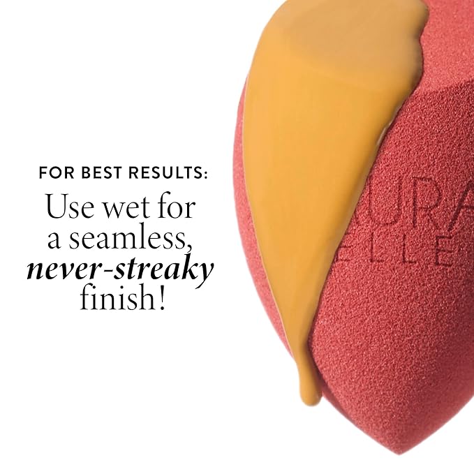 LAURA GELLER NEW YORK Full Face Blending Sponge, Easy Makeup Blender for Foundation & Concealer, Latex-Free for Sensitive Skin-VivaGrace Women