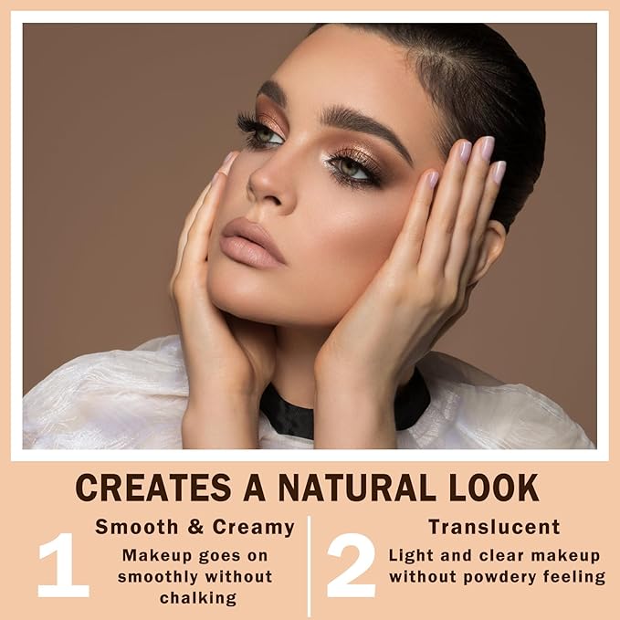 Setting Powder Loose Face Powder Lightweight Soft Smooth Brighten Minimizes Pores Long Lasting Oil Control Loose Powder Makeup For Matte Flawless Finish 01#Foggy White-VivaGrace Women