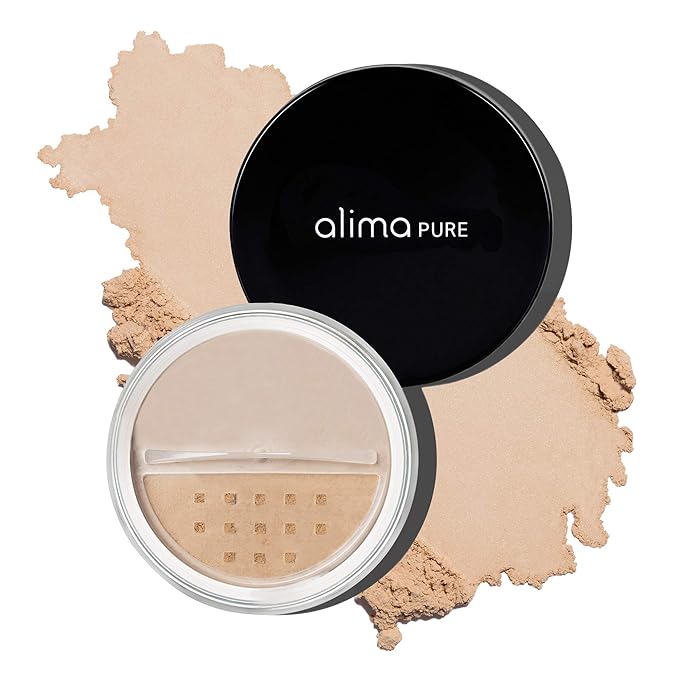 Alima Pure Matte Foundation Loose Mineral Powder Foundation Makeup, Loose Powder Makeup Oil Free Talc Free Powder, Natural Makeup Mineral Foundation Full Coverage Natural Foundation Powder .15 oz/4.5g-VivaGrace Women