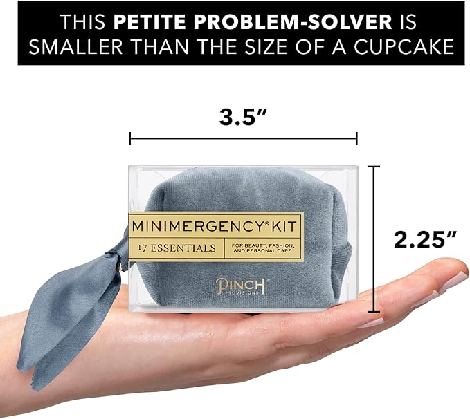 Pinch Provisions Velvet Minimergency Kit, for Her, Includes 17 Must-Have Emergency Essential Items, Compact, Multi-Functional Pouch, Gift for Parties and Birthdays-VivaGrace Women