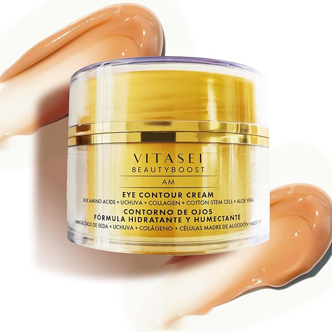 Moisturizing Eye Cream w/Aloe Vera, Collagen, Hyaluronic Acid, Cotton Stem Cells for Dark Circles, Puffiness & Bags - Under Eye Hydration Cream for Women & Men (1 Fl Oz)-VivaGrace Women