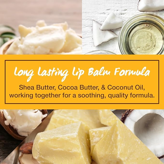 Nature's Bees - DIY Bulk Lip Balm Kit, Natural Cherry Flavor - 48 Blank Lip Balm Tubes w/ 60 Labels - Easy to Use - Customizable Templates - Beeswax, Cocoa Butter, Coconut Oil, Aloe - .15 oz (4.2g)-VivaGrace Women