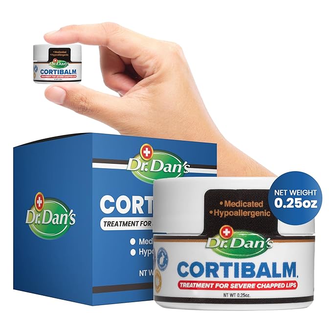 Dr. Dan's Cortibalm Jar - 1 Pack - for Dry Cracked Lips - Healing Lip Balm Jar for Severely Chapped Lips - Designed for Men, Women and Children -VivaGrace Women