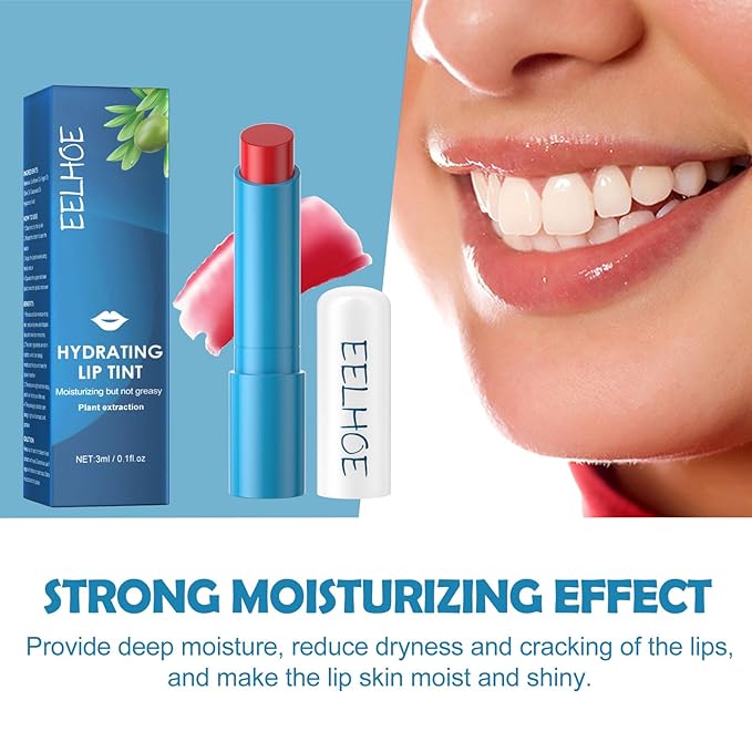 4Pcs Lip Tint Hydrating, Moisturizing Effect Tinted Lip Balm Repair Dry Lips Hydrating Strength Hydrating Lip Tint Lip Care Lip Gloss, Long-Lasting Non-sticky Natural Ingredients Lip Tint-VivaGrace Women