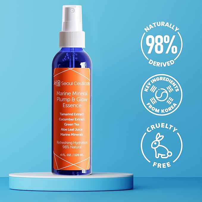 SeoulCeuticals Korean Skin Care Essence Toner - K Beauty Skincare Spray Mist For Face Contains Cucumber Extract and Marine Minerals + Organic Aloe - Get That Healthy Youthful Glow-VivaGrace Women