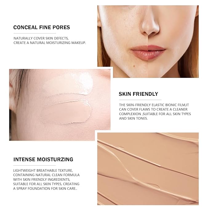 Ownest Mushroom Head Air Cushion BB Cream, Concealer Lasting Nude Makeup Moisturizing Pigment CC Liquid Foundation, Even Skin Tone Makeup Base Primer-Buff Beige-VivaGrace Women