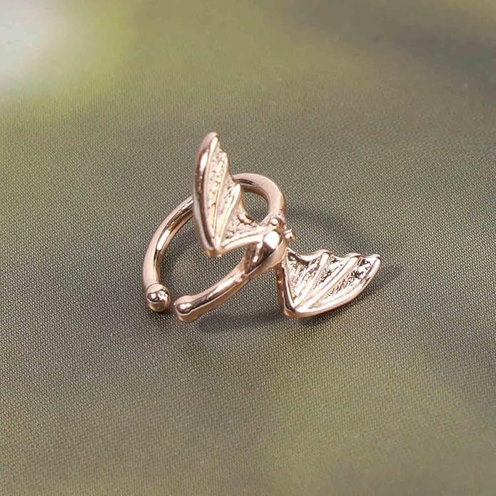 Gothic Bat Cuff Earrings Gold Bat Ear Cuffs Non Pierced Earrings Punk Animal Earrings Cool Vampire Earrings Jewelry for Women and Girls Gifts-VivaGrace Women