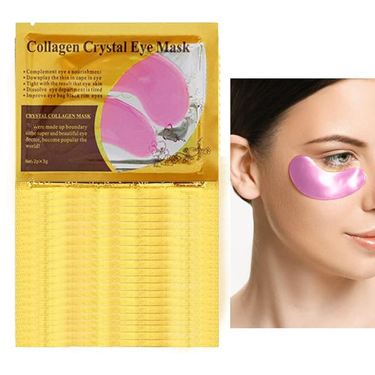 30 Pairs 24K Pink Under Eye Patches,Crystal Collagen Under Eye Mask,Puffy Eyes and Dark Circles Treatments,Moisturising&Hydrating Under Eye Patch Pads for Reducing Fine Lines Eye Bags(Pink)-VivaGrace Women