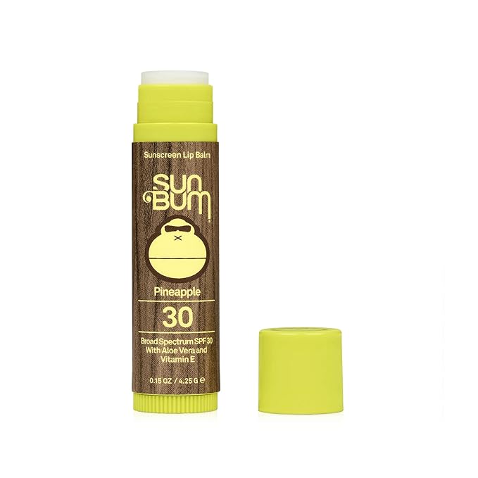 Sun Bum SPF 30 Sunscreen Lip Balm | Vegan and Cruelty Free Broad Spectrum UVA/UVB Lip Care with Aloe and Vitamin E for Moisturized Lips | Pineapple Flavor |.15 oz-VivaGrace Women