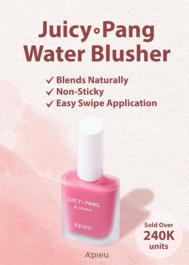 A'PIEU JUICY-PANG WATER BLUSHER (PK02 - Raspberry) Korean Liquid Blush For Cheeks K Beauty Makeup-VivaGrace Women