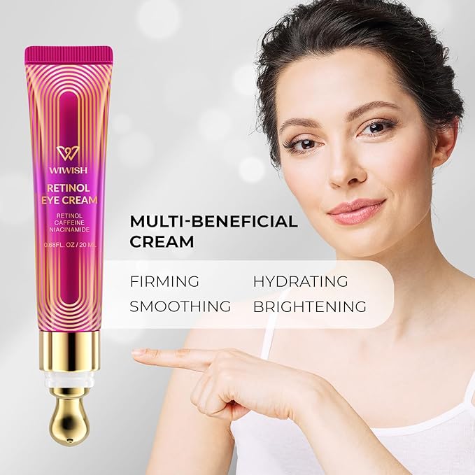 Advanced Retinol Eye Cream: Under Eye Cream for Dark Circles and Puffiness, Anti-Aging Eye Cream for Wrinkle Reduction and Firming, Under Eye Treatment Reduces Fine Lines and under eye bags-VivaGrace Women