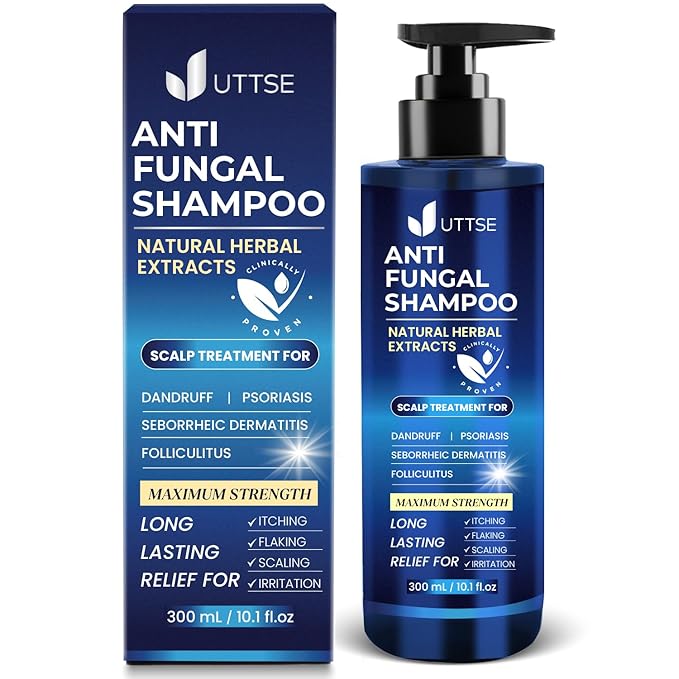 Anti-Fungal Shampoo for Scalp Psoriasis: Dandruff Shampoo for Folliculitis and Seborrheic Dermatitis - Relieves Itchy & Dry Scalp - 300 mL / 10.1 fl.oz-VivaGrace Women