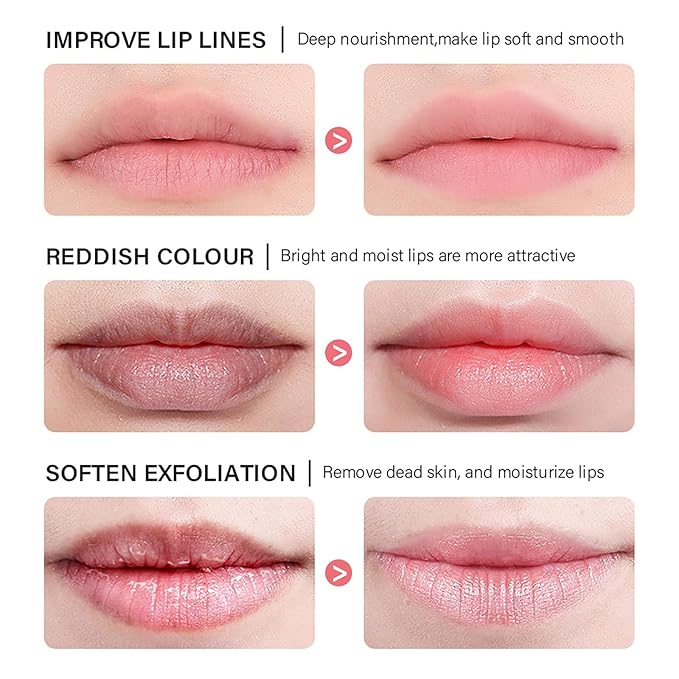 Lip Mask Sleeping,Nourish Hydrate Lip Mask,Lip Oil,Lip Balm, Lip Skin Care,Hydrating, Moisturizing Lip Lines Night Sleep Anti-chapped Lip Cream (Grape)-VivaGrace Women